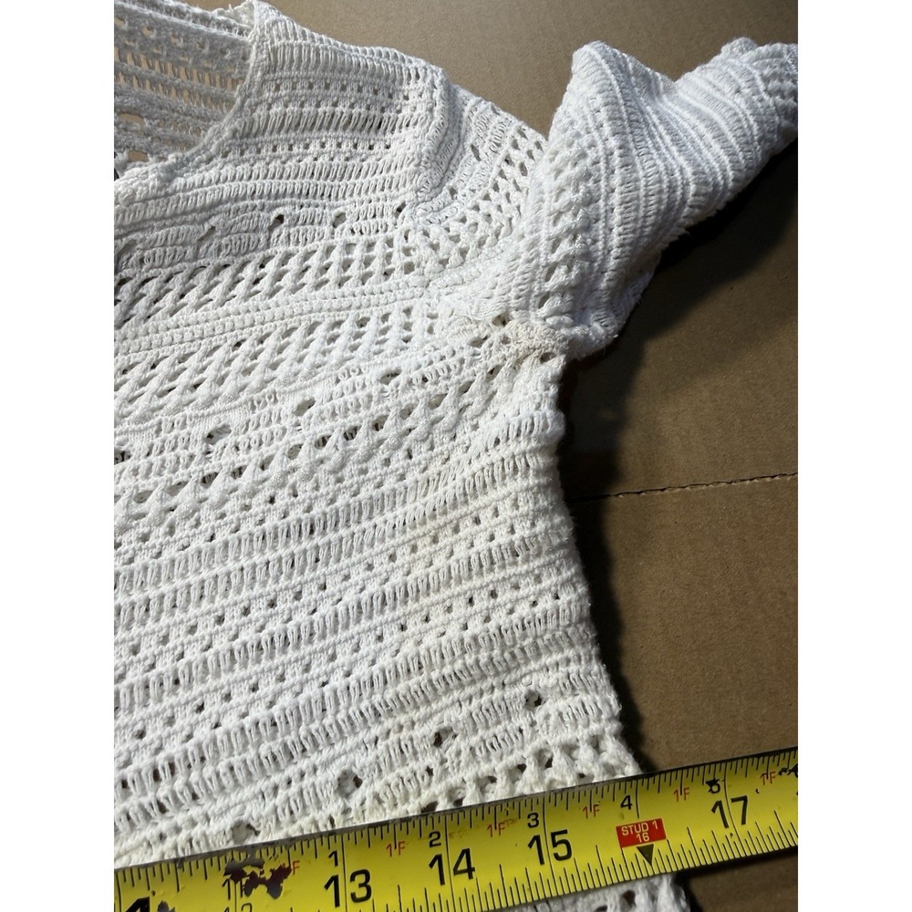 Vintage Y2K ‎ Crochet beach Cover Up Dress  Beach Boho Festival Size Large - Picture 5 of 10